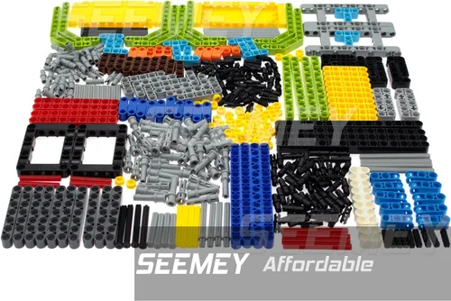 Miniatura 2 de SEEMEY Juego de 430 piezas de vigas, pasadores, ejes, piezas compatibles con técnica, panel de conector, placa de elevación, bastidor de elevación