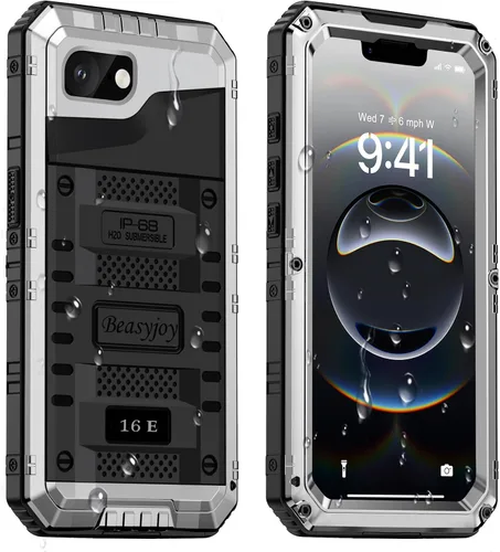Miniatura 35 de Beasyjoy Funda impermeable para iPhone 12 Pro Max, cubierta protectora de cuerpo completo con protector de pantalla incorporado, resistente a Negro