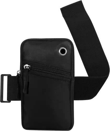 Funda para brazaletes para teléfono celular para mujer, compatible con teléfono celular de 6.28 pulgadas, pantalla completa, color negro