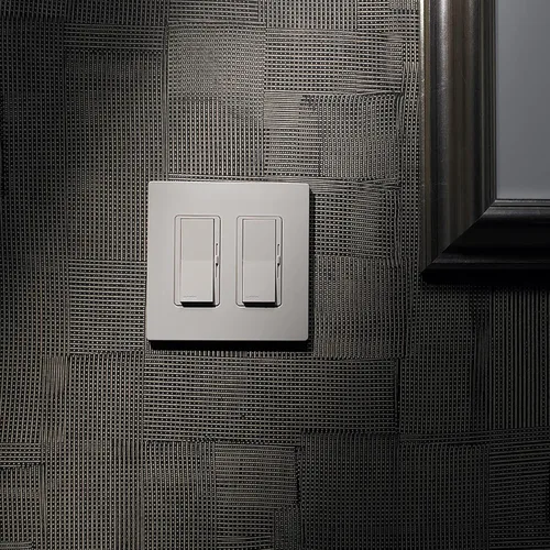 Miniatura 5 de Lutron Claro - Placa de cubierta para interruptor de luz, placa de pared de 2 posiciones, para interruptores de luz decorativos, cubierta de Acero