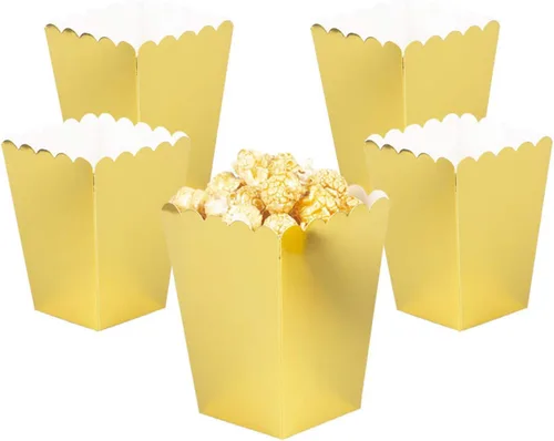 Miniatura 8 de Cajas de palomitas de maíz de oro rosa mini caja de palomitas de maíz para fiesta, paquete de 36 Rosa - oro