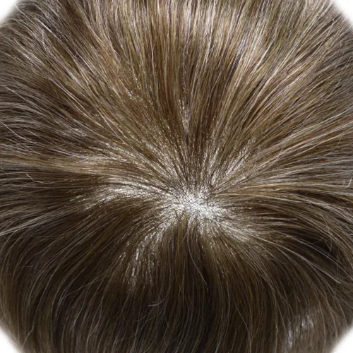 Miniatura 140 de Toupee para hombres nudos blanqueados hombres toupee hairpieces europeo virgen sistema de reemplazo de cabello humano suave encaje francés hombres