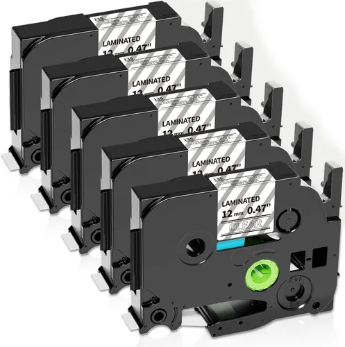 Miniatura 12 de MarkDomain TZe-631 Cinta Amarilla para Rotuladora de Reemplazo para Cinta de Rotuladora Brother P-Touch 12mm 0.47" Laminada TZe TZ Cinta Negra sobre