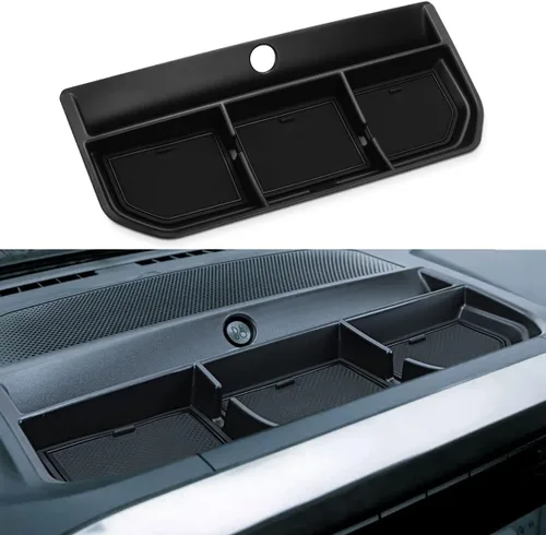 auovo Bandeja organizadora de tablero para Ford F150 2021 2022 2023 consola central Accesorios para tablero de automóvil, soporte para teléfono,