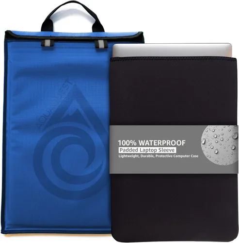 Miniatura 8 de AquaQuest Storm Funda para portátil 100% impermeable, funda ligera de nailon Ripstop, costuras soldadas y forro de neopreno extraíble de 0.197 in