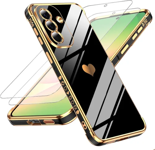 Miniatura 107 de LeYi for Moto G 5G 2025 Case: with Tempered Glass Screen Protector [2 Pcs]+ Full Camera Lens Protection,Love Heart Plating Cute Luxury Soft TPU