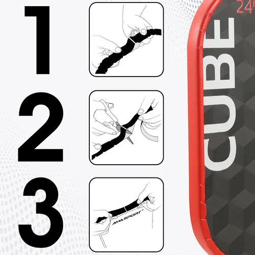 Miniatura 64 de PICKLETECH Cinta de protección de pala de pickleball – Protector de borde de cabeza de paleta – Cinta de protección de borde de raqueta ajuste gris