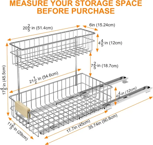 Miniatura 4 de ROOMTEC Bajo fregadero extraíble 21.5" profundo izquierdo