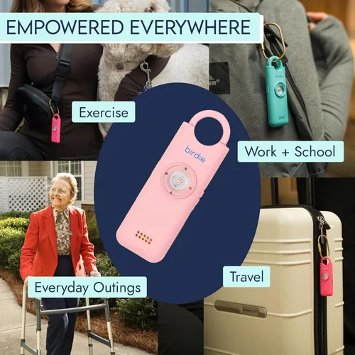 Miniatura 5 de She's Birdie Nueva versión 3.0 – La alarma de seguridad personal original para mujeres por mujeres, sirena fuerte, luz de flash y batería recargable