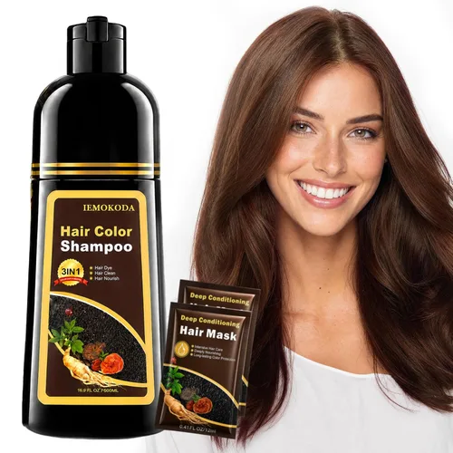 Miniatura 13 de Champú de tinte para el cabello 3 en 1 para mujeres y hombres, rica coloración de raíz a punta con extractos naturales, 3-4 semanas de duración