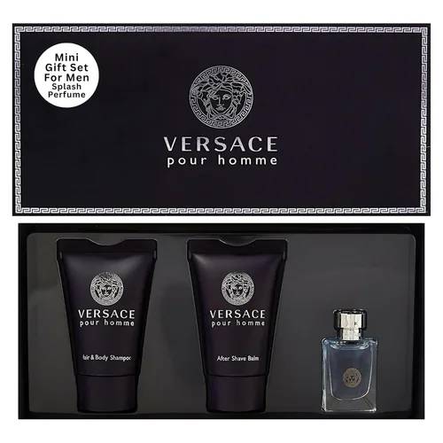 Miniatura 7 de Versace Eros Perfume para hombre 3 piezas Mini set de regalo
