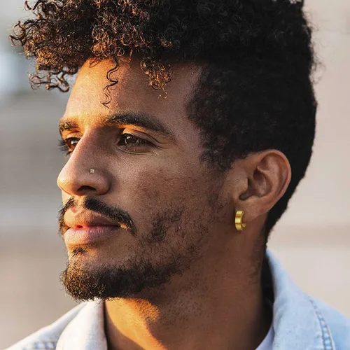 Miniatura 3 de Jstyle Aretes de acero inoxidable para hombre y mujer, hipoalergénicos