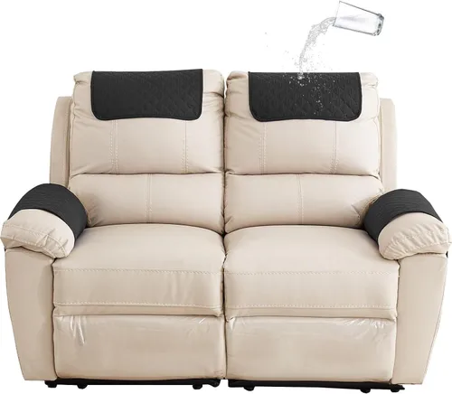 Miniatura 31 de XMAYODS Funda impermeable para sillón con reposabrazos, fundas antideslizantes para sofá y reposacabezas, fundas para respaldo, fundas para sillón