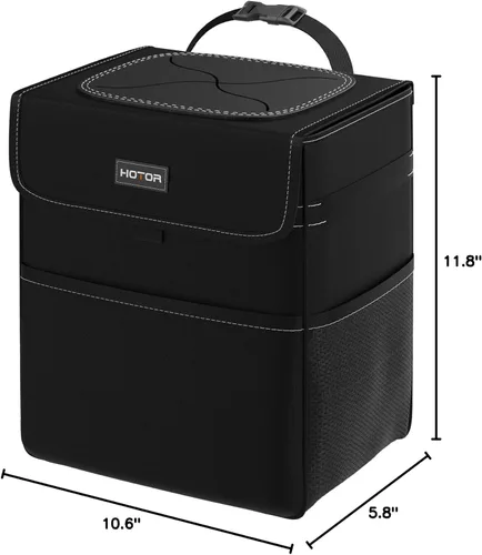 Miniatura 10 de HOTOR Cubo de basura para automóvil: organizador de automóvil a prueba de fugas y bolsa de almacenamiento para la parte trasera/delantera/consola