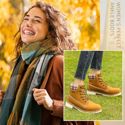 Miniatura 6 de Kkyc Botas de senderismo para mujer antideslizantes botas casuales.