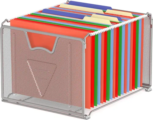Miniatura 7 de Organizador de malla para archivos colgante de SimpleHouseware, color negro