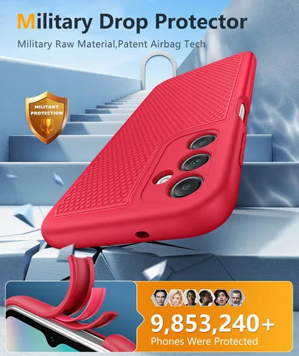 Miniatura 4 de FNTCASE Funda para teléfono Galaxy A14-5G: protección contra caídas de grado militar Samsung A14 5G, probada contra caídas de 14 pies, protector