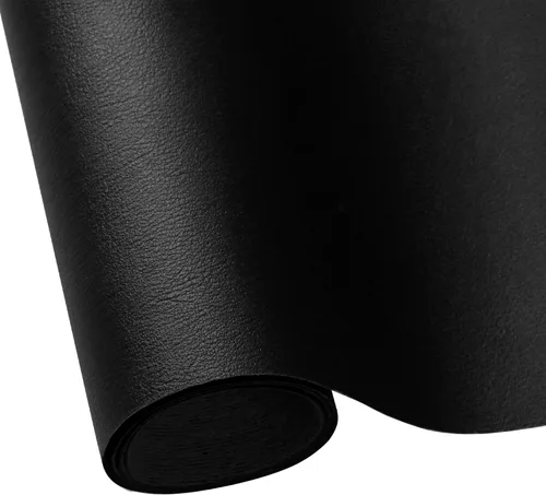 Hojas de cuero sintético para manualidades, un rollo de superficie lisa mate, hojas de tela de cuero sólido, 12 x 53 pulgadas (11.8 in x 53.1 in)