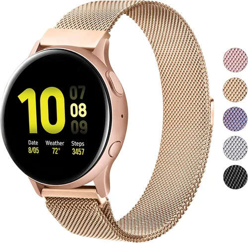 Miniatura 12 de Wanme Bandas de metal para Samsung Galaxy Watch Active 2, 1.73", 1.58", Active 1.58", Watch 3 1.61" y Galaxy Watch 1.65", 0.79", correa de repuesto