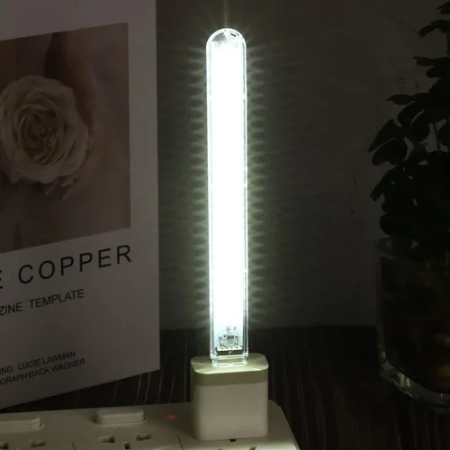 Miniatura 6 de PATIKIL Luz nocturna USB, portátil, enchufable, pequeña luz LED con 24 cuentas de lámpara con interruptor de sensor táctil, luz USB para baño