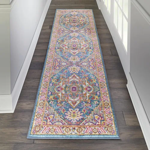 Miniatura 19 de Nourison Passion Bohemian - Alfombra color verde azulado multicolor, de 3 pies con 9 pulgadas x 5 pies con 9 pulgadas, fácil limpieza, no pierde