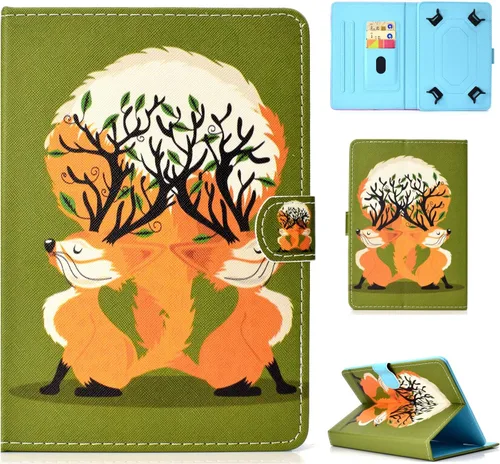 Miniatura 21 de Funda universal para tablet de 7 pulgadas, piel sintética [ranuras para tarjetas], cubierta magnética, para Samsung Galaxy Tab E/Tab A 7.0, Fire 7