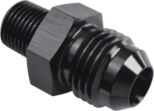 Miniatura 21 de 3AN macho Flare a 1/4 NPT tubo macho 90 grados codo adaptador unión aluminio negro