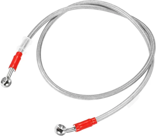Miniatura 12 de X AUTOHAUX 90.6 in 90.55 "0.394 in ID motocicleta hidráulica línea de aceite manguera de aceite 28 ° 0 ° cable trenzado de acero inoxidable para ATV