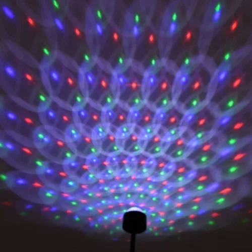 Miniatura 4 de SOLUSTRE Proyector de luces LED de discoteca para coche, luz USB, luces de fiesta activadas por sonido, enchufe USB, mini discoteca giratoria