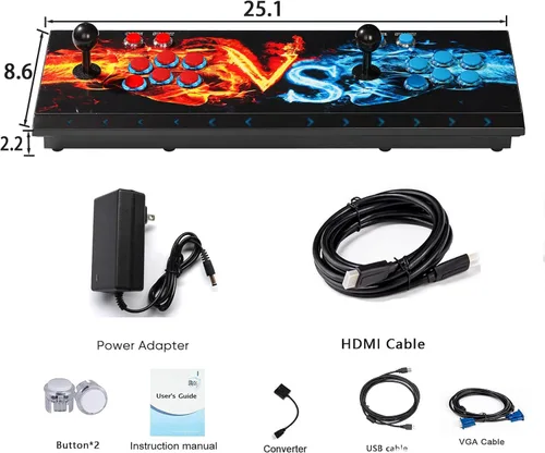 Miniatura 3 de 10000 juegos en 1 consola de juegos arcade, Pandora Box 3D doble palo, función WiFi para añadir más juegos, máquina de juegos retro para PC, 1920 x