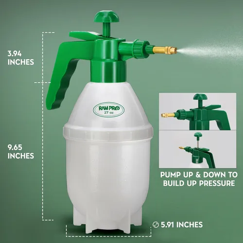 Miniatura 2 de Pulverizador de bomba de jardín, pulverizador de agua de niebla de botella de mano, presión de mano para limpieza del hogar, pulverizador de césped