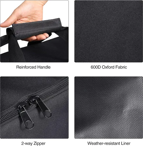Miniatura 5 de REDCAMP Bolsa de transporte para estufa de campamento para estufa de 2 quemadores, funda de transporte grande para estufa de doble quemador