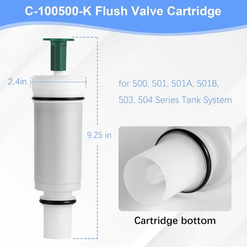 Miniatura 2 de Paquete de 2 cartuchos de válvula de descarga C-100500-K, para cartuchos 500, 501, 501A, 501B, 503, 504, 503/504, cartucho compatible con tanque