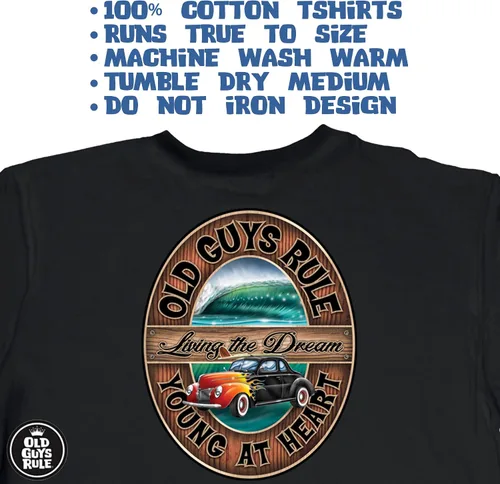 Miniatura 3 de OLD GUYS RULE Camiseta gráfica para hombre, The Dream Funny Novelty Tee para amantes de los automóviles, motores, Hot Rods