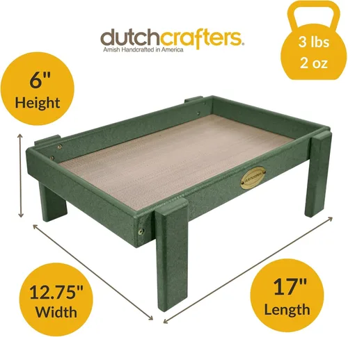 Miniatura 2 de DutchCrafters Amish Comedero para pájaros de plataforma hecho en Estados Unidos, comedero para pájaros de tierra de pie para exteriores, con bandeja