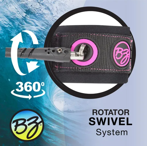 Miniatura 7 de BZ Correa de muñeca Bodyboard - Rosa