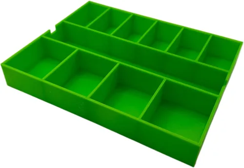 Miniatura 13 de GarageInOrder Soporte para brocas de impacto impreso en 3D diseñado para DEWALT Medium ToughCase (solo inserto) (gris industrial, 11 compartimentos)