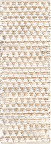 Miniatura 9 de Unique Loom Chindi Jute Collection - Alfombra de área (2 pies 2 pulgadas x 6 pies 1 pulgada, blanco/natural)