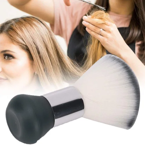 Miniatura 5 de Chrees Cepillo de plumero para el cuello, cepillo de barrido de pelo suave y roto para peluquería, cepillo de limpieza de cabello roto, herramienta