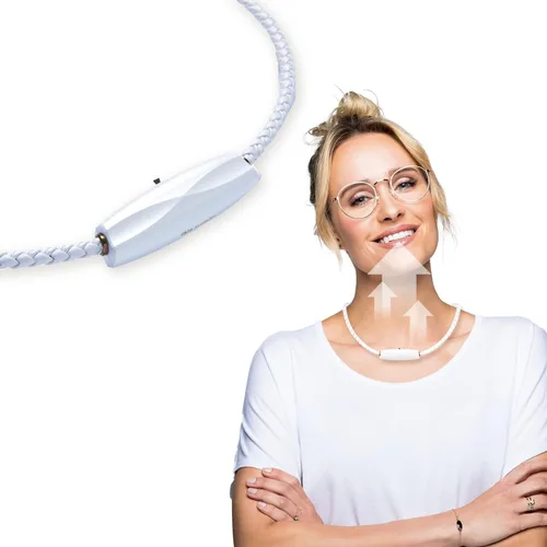 Airvida M1 - Collar purificador de aire portátil (blanco, 17.7 pulgadas) - Limpiador de aire iónico personal con 3 modos, hasta un 99% de reducción