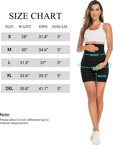 Miniatura 6 de DALIGIRL Pantalones cortos de maternidad sobre el vientre con bolsillos, pantalones cortos de yoga deportivos para mujer para el embarazo de verano