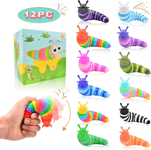 Cevioce 12 piezas de recuerdos de fiesta para niños de 8 a 12 años, juguetes antiestrés para estudiantes, caja del tesoro de juguetes para el aula,