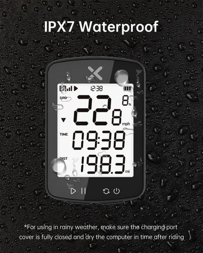 Miniatura 7 de XOSS G Gen2 - Computadora de bicicleta con GPS inalámbrica, Bluetooth IPX7, impermeable, velocímetro y odómetro de bicicleta recargable con pantalla