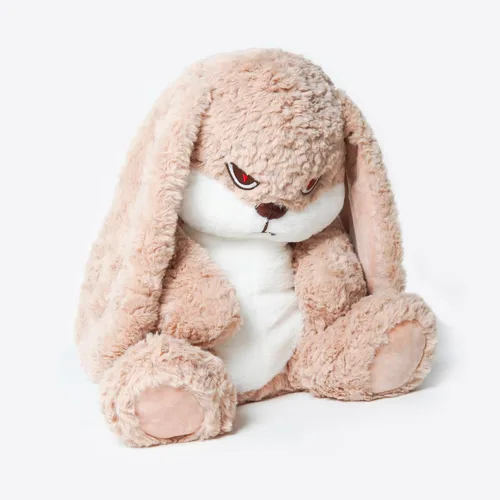 Miniatura 5 de ZEIO Grumpy Bunny - Peluche de conejo de peluche de 15.7 pulgadas con orejas flexibles, juguetes de peluche suaves para abrazar, perfecto para un