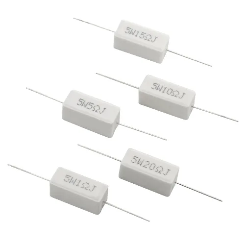 Miniatura 2 de Resistencias de cemento de 5 W, 1 ohmio, 5 ohmios, 10 ohmios, 15 ohmios, 20 ohmios, resistencias de cemento de cerámica, 5 % de cerámica, kit