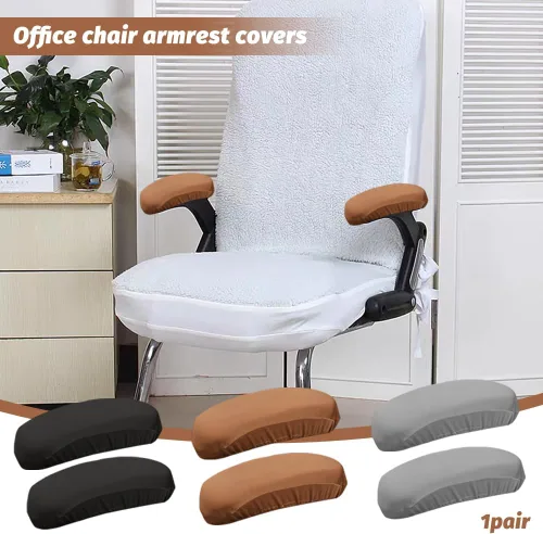 Miniatura 7 de Kakalote Fundas para reposabrazos de silla de oficina, 1 par, elásticas para silla de computadora, fundas elásticas para sillas de escritorio