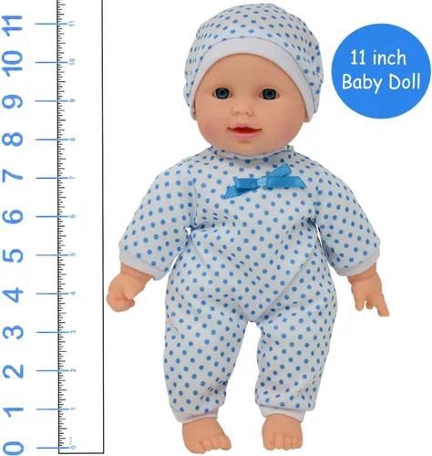 Miniatura 4 de Muñeca de bebé niño de cuerpo suave de 11 pulgadas en caja de regalo - Incluye chupete de muñeca - Muñecas de juguete para niños y niños pequeños