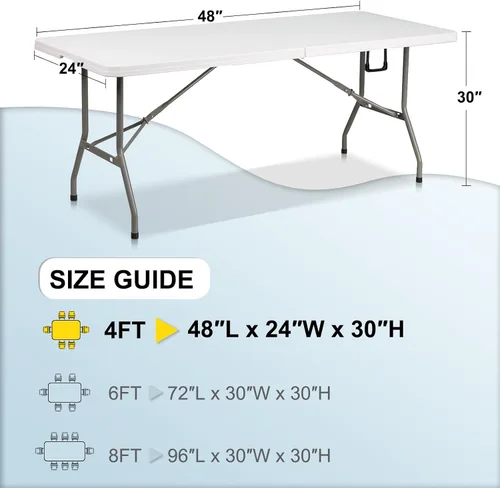 Miniatura 5 de ABCCANOPY - Mantel elástico de 1,2 m para mesa, ajustado, con parte trasera abierta, lavable, salvamanteles para mesas rectangulares, color negro