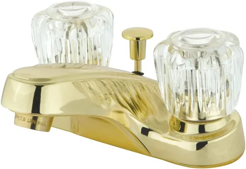 Miniatura 3 de Kingston Brass KB161 American Twin Acrylic Handle - Grifo central de 4 pulgadas, cromo pulido