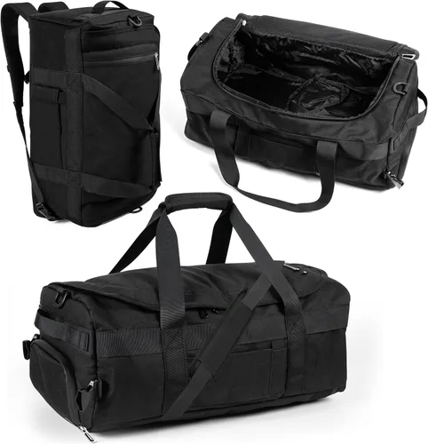Mochila táctica 3 en 1 para hombres y mujeres, mochila de viaje con soporte para tazas, compartimento para zapatos y laptop con ventilación para